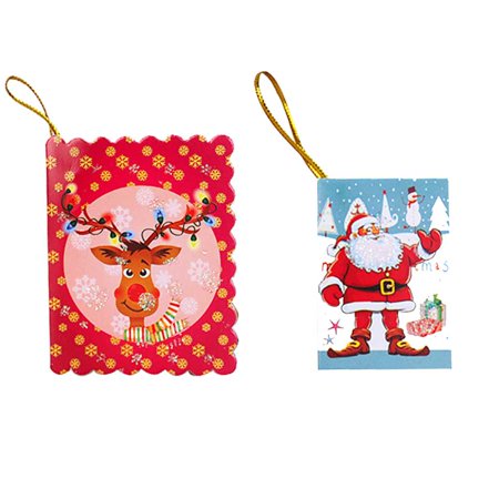 Homeholiday 20pcs Christmas Message Greeting Cards Holiday Blessing Card Xmas Tree Hanging