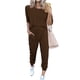thumbnail image 1 of Conjunto Deportivo PRETTYGARDEN Marrón 3XL de Dos Piezas para Mujer, 1 of 6