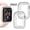 2 Pack- Transparent, variante sur ALMNVO Étui 2 Pack pour Apple Watch Case Series 7 45mm 41mm 44mm 40mm 42mm 38mm Accessoires Pare-Chocs Protecteur en TPU Plaqué Souple Étui iWatch 3 4 5 6 SE 2