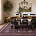 thumbnail image 3 of TURCURNO 6x9 Area Rug, Vintage Boho Medallion Living Room Rug Washable Non Slip Low Pile Rug Distressed Rug Indoor Retro Carpet for Bedroom Dining Room Office, Vintage Red, 3 of 11