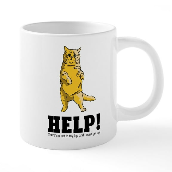 CafePress - There's A Cat In My Lap - 20 Oz White Ceramic Mega Mug