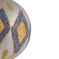 thumbnail image 3 of Vickerman 4.75" Limestone Matte Ball with Glitter Diamond Pattern. Add variety and sparkle to your holiday arrangement with this matte ornament that features a glitter pattern. Includes 4 pieces per b, 3 of 5