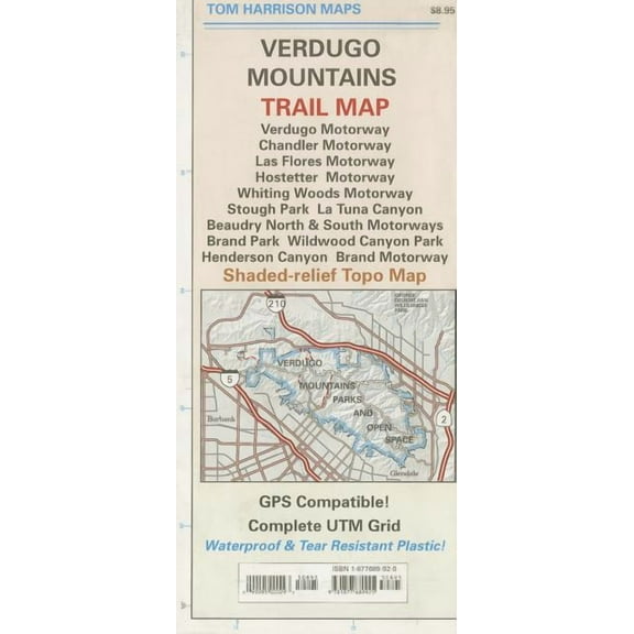 Tom Harrison Maps: Verdugo Mountains Trail Map (Other)