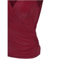 thumbnail image 4 of KOGMO Womens Sleeveless Side Wrap Ruched Shirred Slim Fit V-neck Top Shirts, 4 of 5