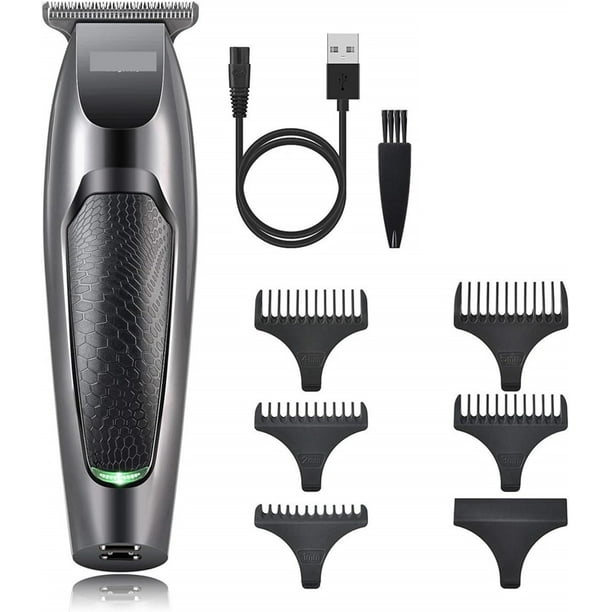 Cortadora de pelo eléctrica, cabezal de aceite, maquinilla de afeitar eléctrica, cortador de acero inoxidable, cabezal grabado, corte de pelo calvo