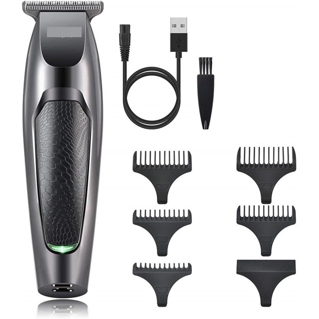 Cortadora de pelo eléctrica, cabezal de aceite, maquinilla de afeitar eléctrica, cortador de acero inoxidable, cabezal grabado, corte de pelo calvo