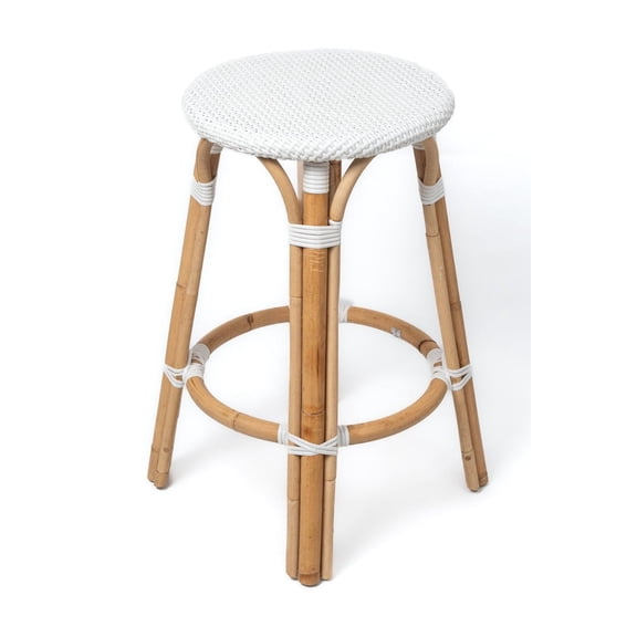 Classic Bistro Backless Rattan Counter Stool