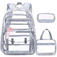 thumbnail image 1 of Mochila transparente ACESAK Daisy para niñas con bolsa de almuerzo, juego de 3 piezas, 1 of 7