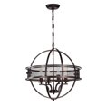 thumbnail image 4 of Warehouse of Tiffany IMP22/4MB Sario 19.69 in. 4-Light Indoor Black Finish Chandelier with Light Kit, 4 of 5