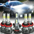 thumbnail image 1 of For Pontiac G8 2008 2009 White Combo LED Headlight High Low Beam Fog Light Bulbs, 1 of 10