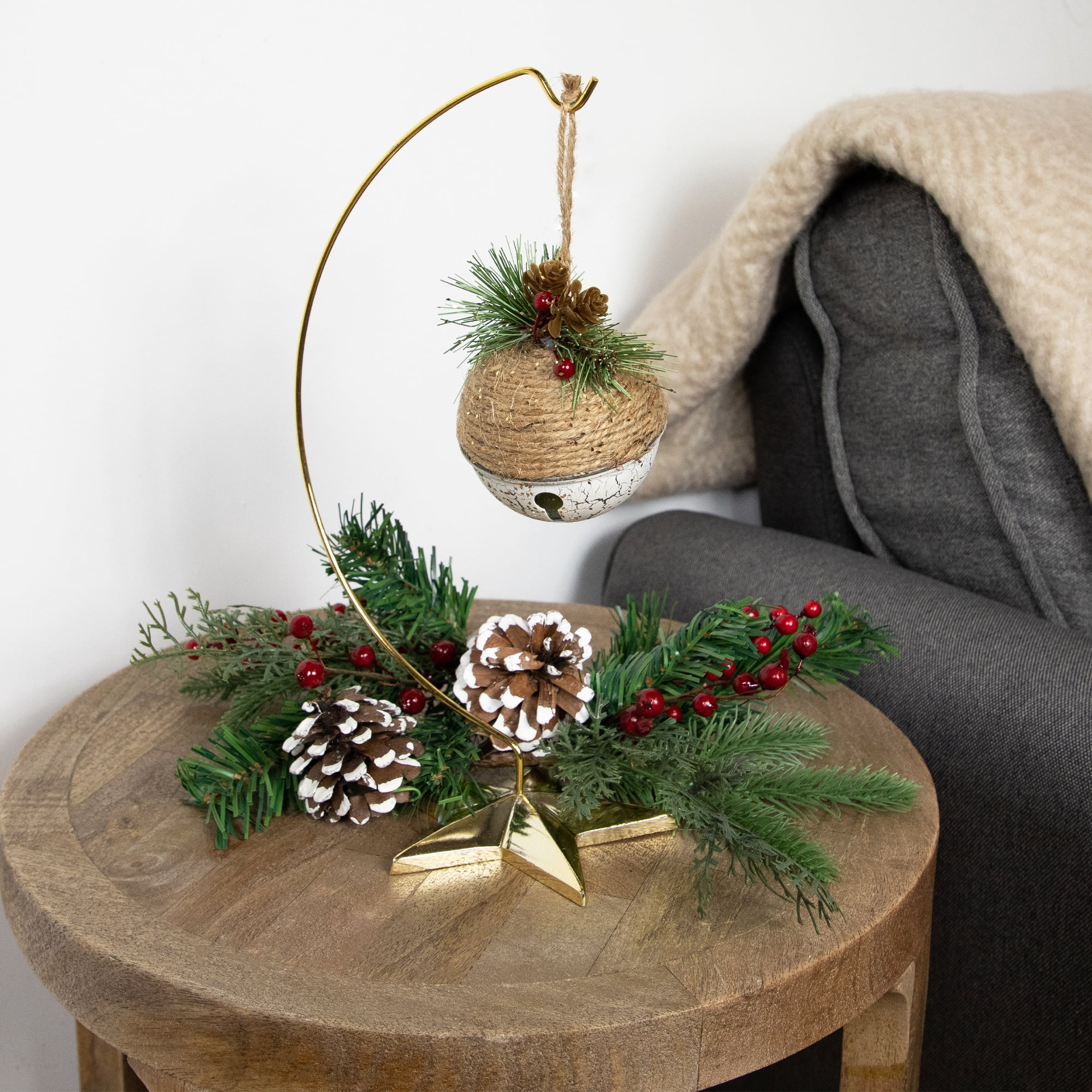 10.25" Silver Snowflake Christmas Ornament Holder