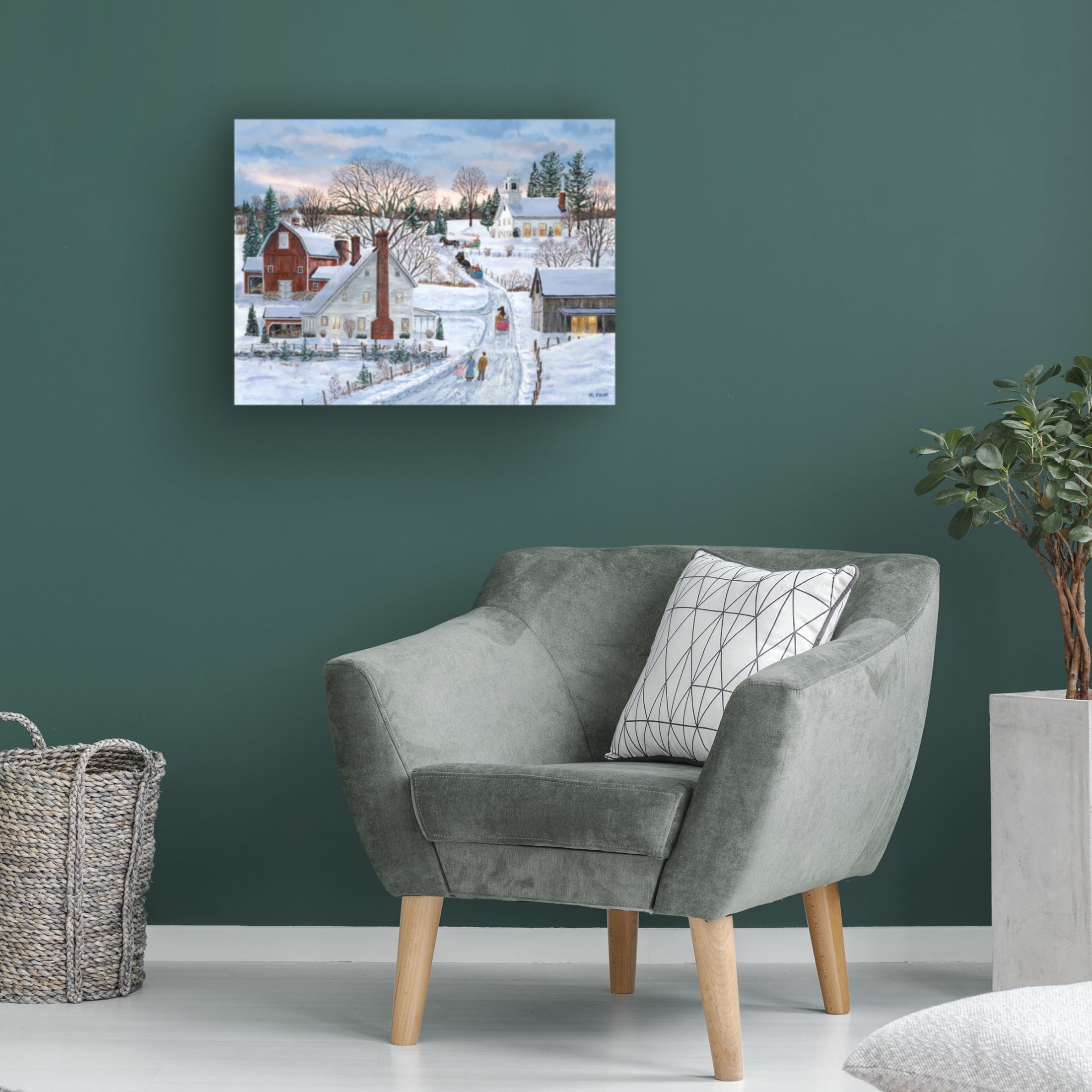 Canvas Wall Art - Bob Fair 'Church Supper Tonight' Wall Art for Living Room, Bedroom, or Office Décor by Trademark Fine Art - 19 x 14 Inches