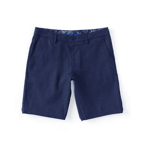 $110 Tommy Bahama Men's, Lahaina Bay Linen 10 Flat-Front Shorts, Navy, 34