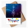 thumbnail image 1 of Cielo estrellado Totem geometría alienígena Sobre de la Carta de felicitación de la tarjeta de matrimonio, 1 of 4