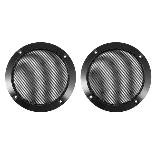 Miangastore Loudspeaker Nets Black 2Pcs 5Inch Iron Protection For Car Audio