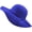 Royalblue, variant on Women's Foldable Wide Brim Felt Bowler Fedora Floopy Hat