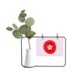 thumbnail image 1 of Hong Kong Impact Marco De Metal Florero De Cerámica Decoración, 1 of 4