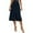 A-Navy146, variant on XIAONU Womens Office Midi Skirt Button-Front High Waist Skirts Stretch Comfort Elegant Work Wear Skirt
