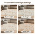 thumbnail image 7 of ODIKA 4'x6' Washable Area Rug Cream Vintage Beige Ornamental Distressed Motif Neutral Tone for Dorm Room, Small Living Stain Resistant Low Profile, Easy Care, 7 of 7