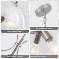 thumbnail image 4 of Candelabro ZLNIDJIA de 15,7 pulgadas, vidrio industrial, 3 luces, níquel cepillado, 4 of 7