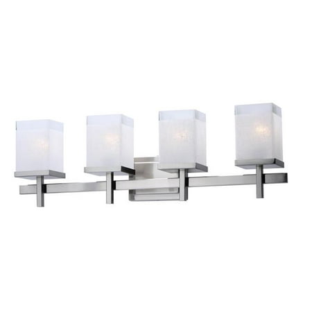 

Tetra 4-Light Bath Vanity Wall Light Satin Nickel