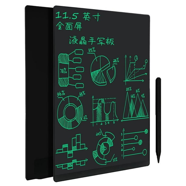 Tableta De Escritura Lcd De 11,5 Pulgadas Con Bolígrafo, Almohadilla De Escritura Electrónica, Tablero De Gráficos Magnéticos (Negro) Vogacara EL009961-00
