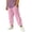 Pink, variant on OGLCCG Cotton Linen Pants for Girls Teens Summer Casual Straight Leg Boho Pants Elastic Waist Beach Trousers with Pockets 4-15 Years