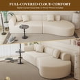 thumbnail image 6 of Daluvenix Modern Curved Sofa 126'' Oversized Boneless Cloud Sectional Couch with Deep Seat for Living Room No Assembly Required Beige Chenille Fabric, 6 of 11