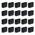 thumbnail image 1 of Funda para patas de muebles Geesatis ovalada 3,3 x 1,5 cm, 20 piezas, negra, 1 of 8