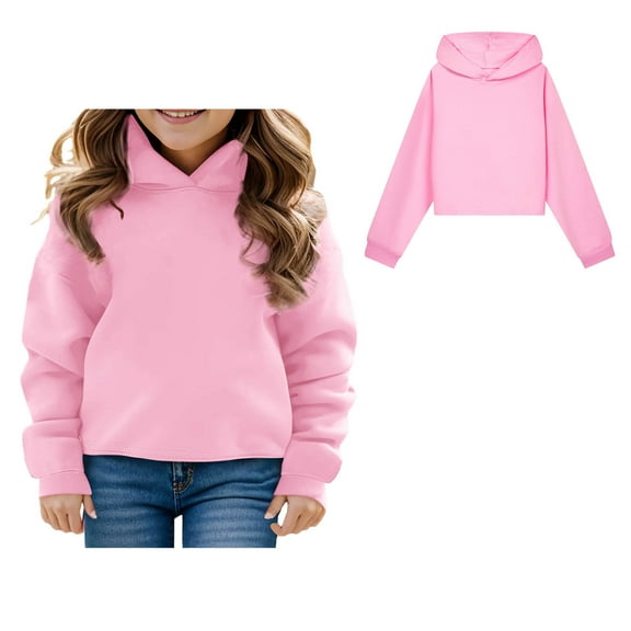 Kids Girls Hoodie Pink Hoodie Casual Long Sleeve Sweatshirts Jackets Winter Clothes 9-10 Years Toddler Girl Clothes