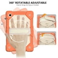 thumbnail image 4 of Galaxy Tab A8 10.5 Case 2022, Colorful Heavy Duty Shockproof Kids Silicone Cover with Hand Strap Kickstand Shoulder Strap for Samsung Galaxy Tab A8 10.5 Inch 2022 (SM-X200/X205/X207),Orange, 4 of 7