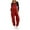 Red, variant on CAIXIA Fleece Overalls Women 2034 Warm Winter Casual Loose Jumpsuits Sherpa Bib Overalls Fuzzy Ski Pants with Pockets,Hot Pink