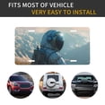 thumbnail image 5 of Kdxio Astronaut Contemplating Planet License Plate Car Front License Plate Car Decoration Car Accessories Front Tag Plate Standard Size, 5 of 8