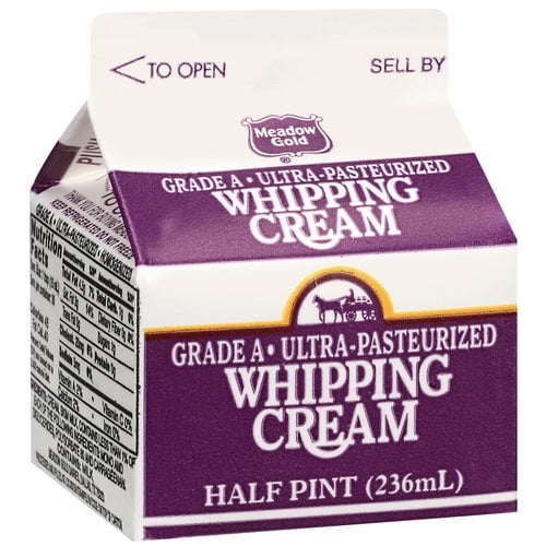 Meadow Gold Whipping Cream Half Pint Walmart Com Walmart Com