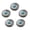 Blue Chrysanthemum, variant on Gieenan 5 Pcs 25mm Round Flower Buttons Decorative Button Wedding Buttons