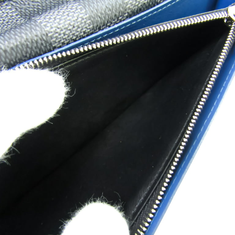 Authenticated used Louis Vuitton Damier Graphite Brazza Wallet N63266 Neptune Men's Damier Graphite Long Wallet (Bi-Fold) Blue, Women's, Size: (Hxwxd)