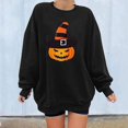 thumbnail image 4 of Sweat-shirts à Imprimé Citrouille Halloween pour Femmes Pull à Manches Longues Pull Col Rond, 4 of 6