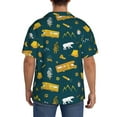 thumbnail image 5 of Haiem Camping Men's Casual Shirts Short Sleeve Button Down Shirts Fashion Textured Summer Beach Shirt-Small, 5 of 7