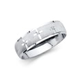 thumbnail image 1 of Solid 14k White Gold Ring Mens Cubic Zirconia CZ Anniversary Wedding Band Size 7.5, 1 of 2