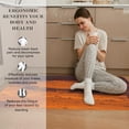 thumbnail image 4 of 2 Pieces Kitchen Rugs, Abstract Anti Fatigue Non Slip Foam Cushioned Burnt Orange Dappled Art Modern Comfort Indoor Floor Mat Runner Rug Set for Laundry Office Sink Bathroom (17"x48"+17"x24"), 4 of 6