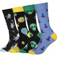 thumbnail image 1 of GHSDFBB Men's 2/4 Packs Fun Crazy Novelty Dress Crew Socks, 1 of 6