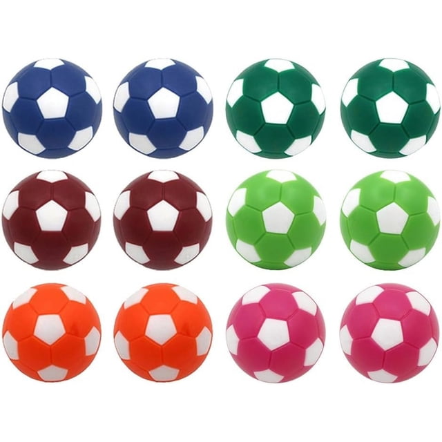 Balones de fútbol de mesa, pelotas de repuesto, Mini Multicolor, 36mm, accesorios oficiales para máquina de fútbol, paquete de 12