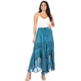 thumbnail image 5 of Sakkas Ivy Maiden Boho Skirt - Turquoise - Plus Size, 5 of 5