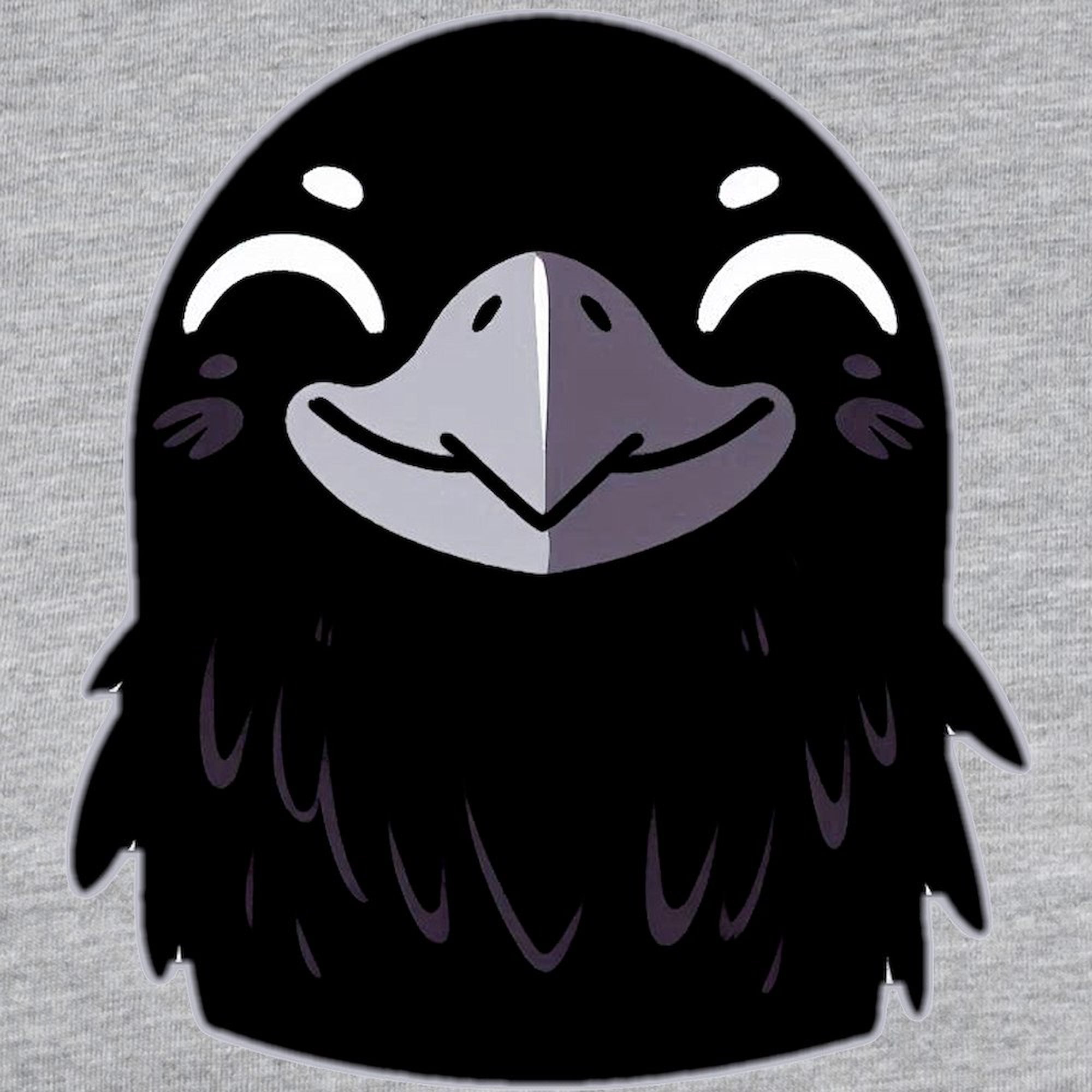 CafePress - Cartoon Raven Smiling Women's Baseball T Shirt - Womens Baseball Tee
