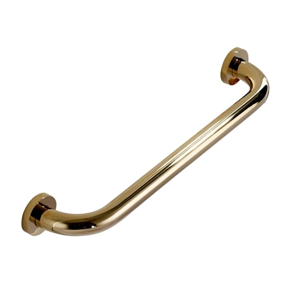 Shower Grab Bar, Polished Brass Bathroom Safety Handrail with Concealed Screws, Gold Finish Wall Mounted Grab Bar for Elderly Handicapped, Bathtub Anti Slip Support (16.5 Inch)