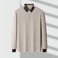 thumbnail image 4 of Mens Casual Shirts Long Sleeve Fashion Classic Solid Color Golf Shirt Lightweight Basic Work Tops, 4 of 8