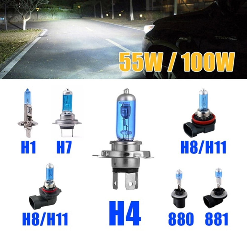 2pcs Car H11 55W 12V Headlight Halogen Bulbs Luminous Fog Lamp Lights 6000K CA 2pcs Car H11 55W 12V Headlight Halogen Bulbs Luminous Fog Lamp Lights 6000K CA