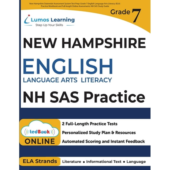 New Hampshire Statewide Assessment System Test Prep: Grade 7 English Language Arts Literacy (ELA) Practice Workbook and , (Paperback)