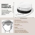 thumbnail image 3 of Ohebi Straw Hat for Women Men Packable Short Brim Roll up Trilby Hat Summer Beach Sun Hat UPF 50+, 3 of 5