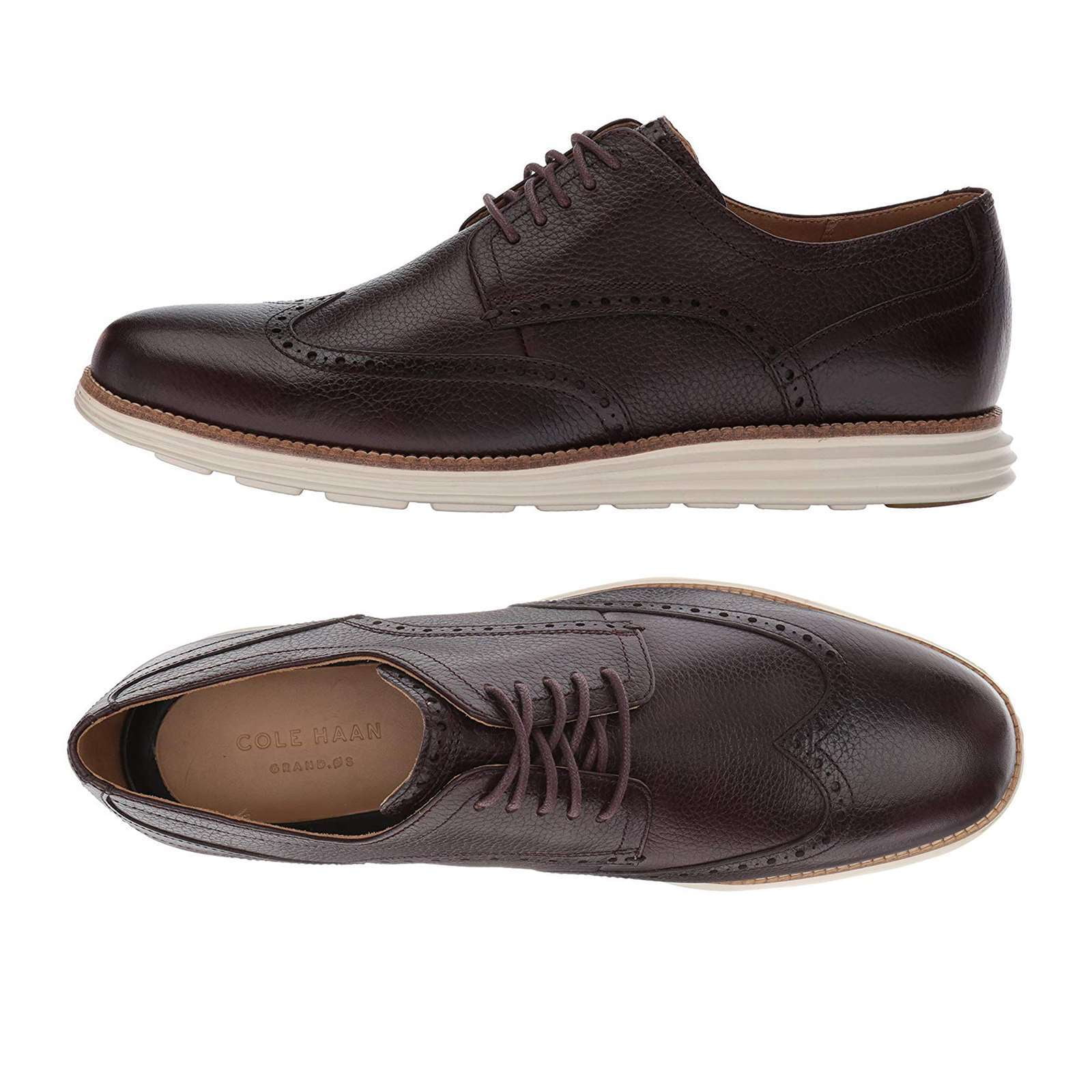cole haan original grand shortwing oxford white